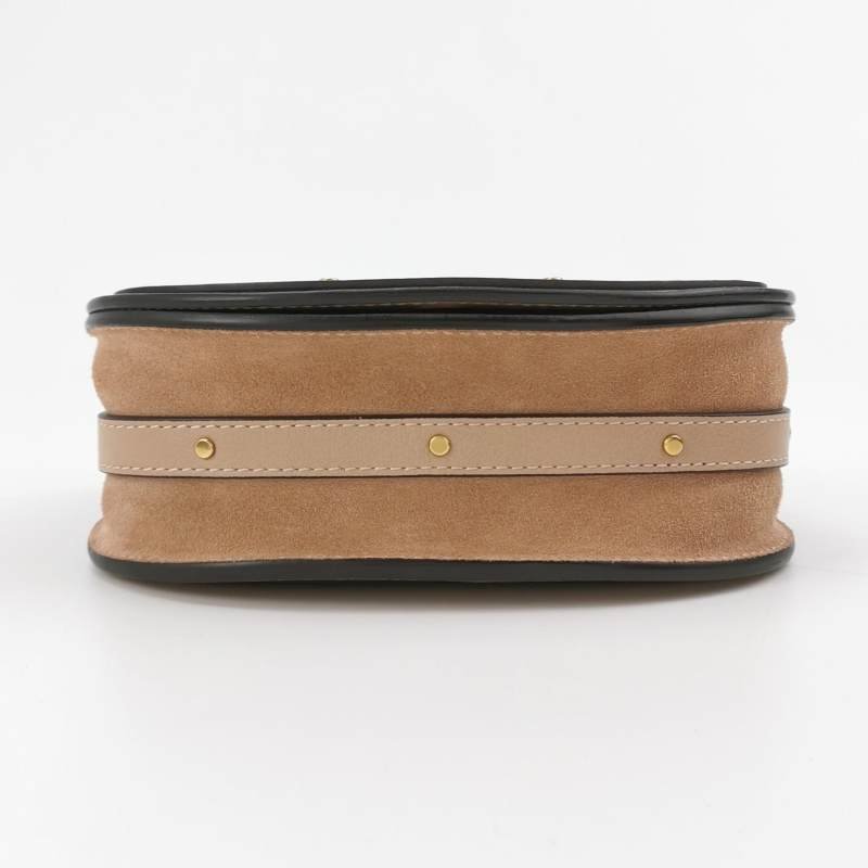 Chloe Nile 小號 牛皮 翻毛皮 純色 圓環 手柄 斜背包 單肩包-5