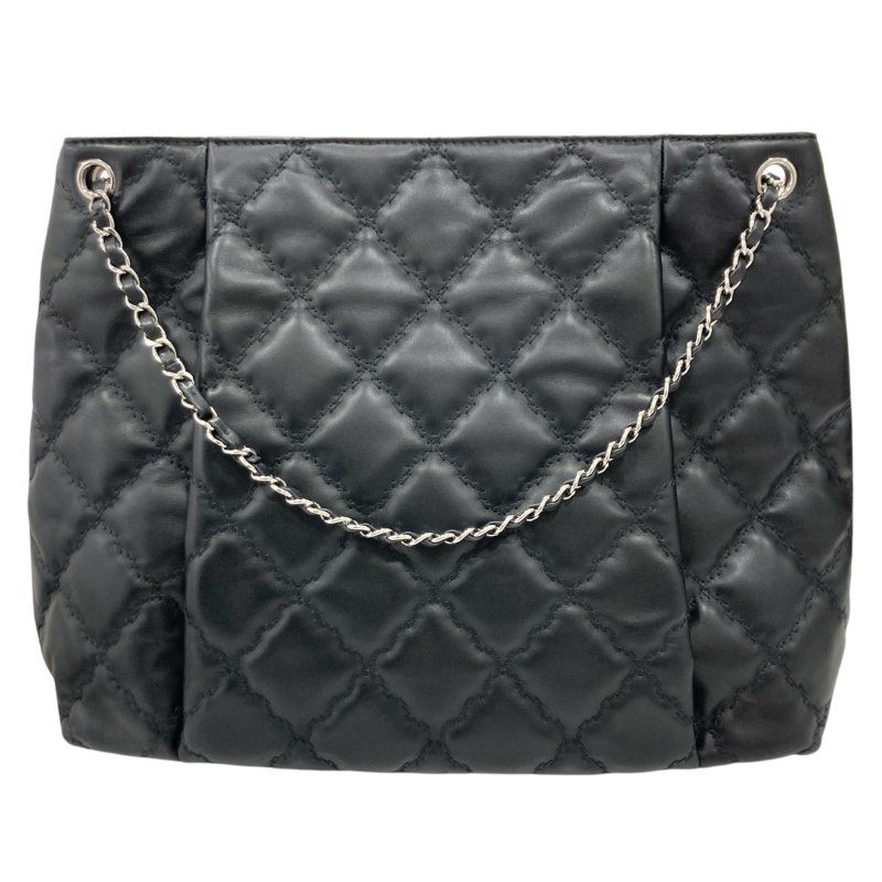 CHANEL 香奈兒 Ultra Stitch 肩包 A66132 皮革 托特包 黑色 銀釦-1