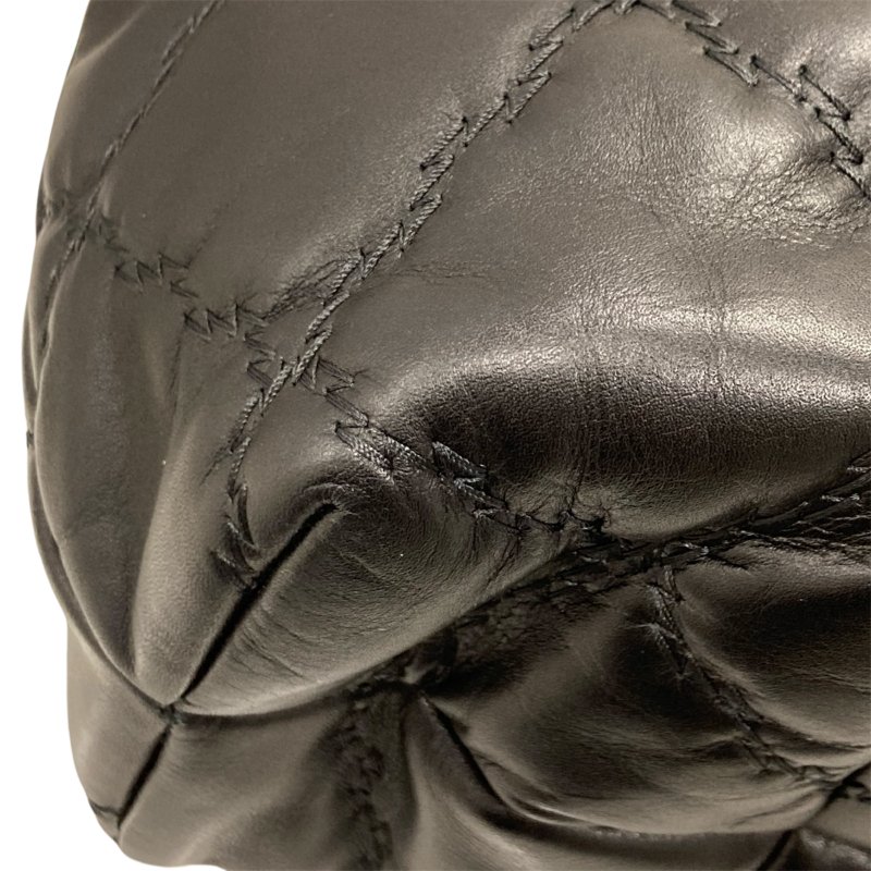 CHANEL 香奈兒 Ultra Stitch 肩包 A66132 皮革 托特包 黑色 銀釦-6