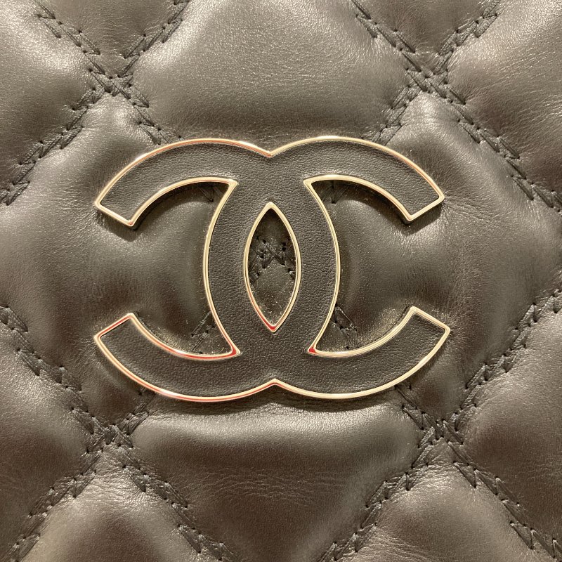 CHANEL 香奈兒 Ultra Stitch 肩包 A66132 皮革 托特包 黑色 銀釦-13