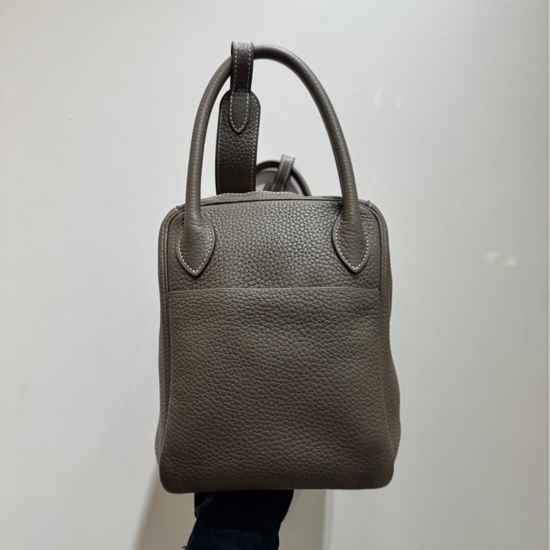 愛馬仕 Hermes lindy30 大象灰金扣手袋 斜挎包-4