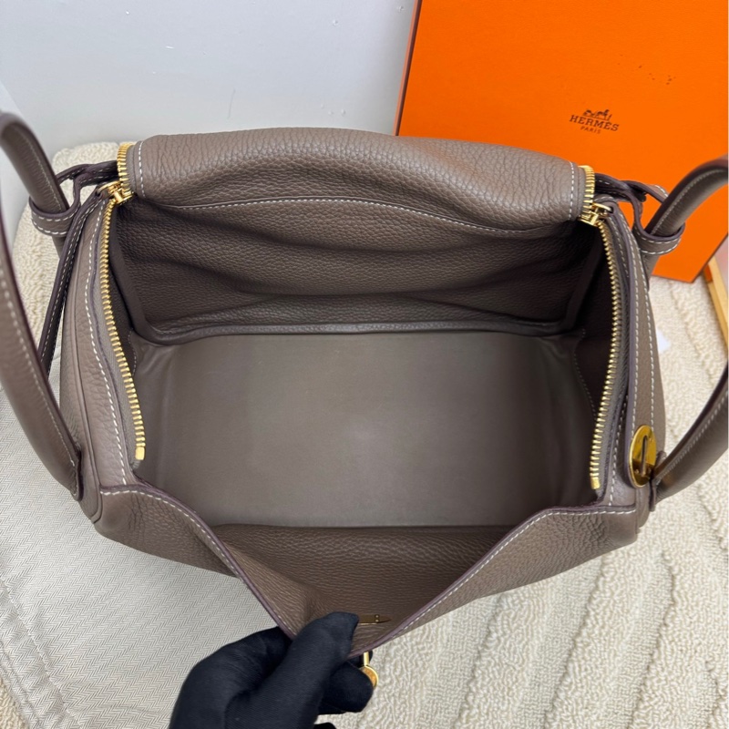 愛馬仕 Hermes lindy30 大象灰金扣手袋 斜挎包-7