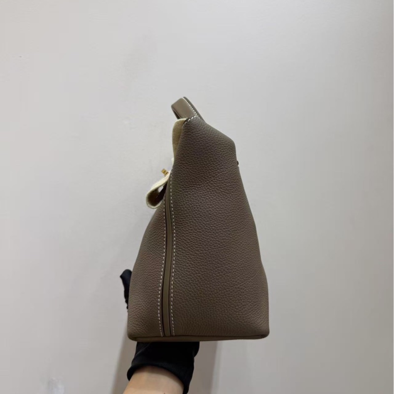 愛馬仕 Hermes小號 大象灰金扣 手袋 斜挎包-4