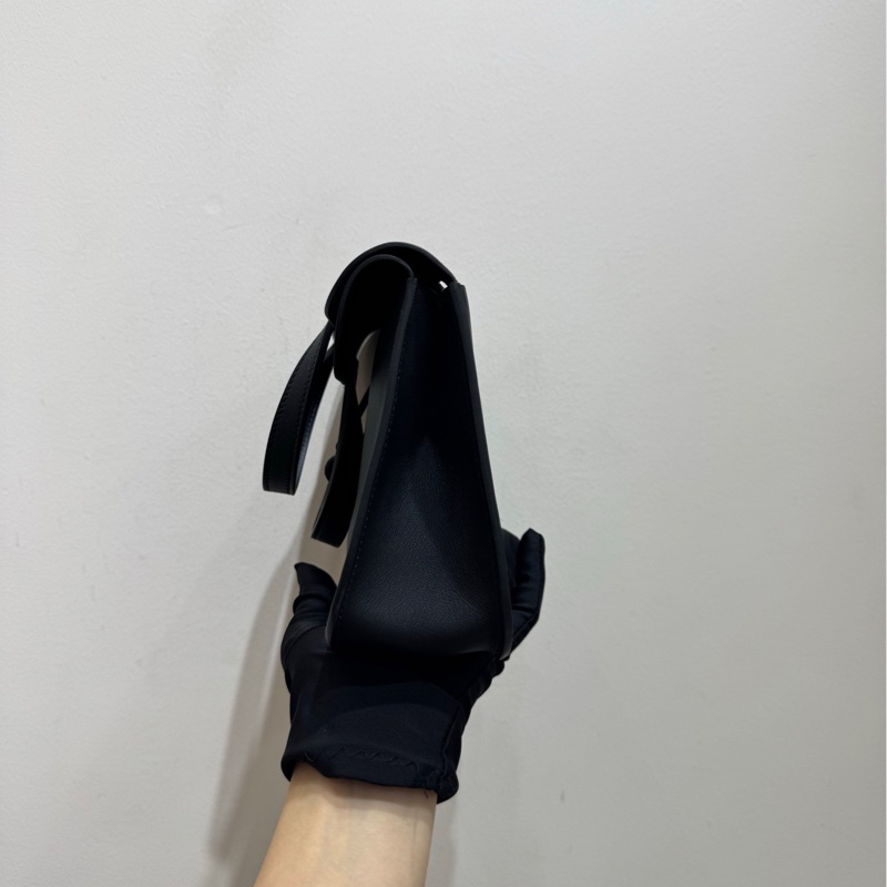Hermes 愛馬仕 halzan mini單肩 手提包 黑色銀扣手袋 斜挎包-4