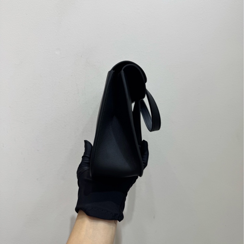 Hermes 愛馬仕 halzan mini單肩 手提包 黑色銀扣手袋 斜挎包-5