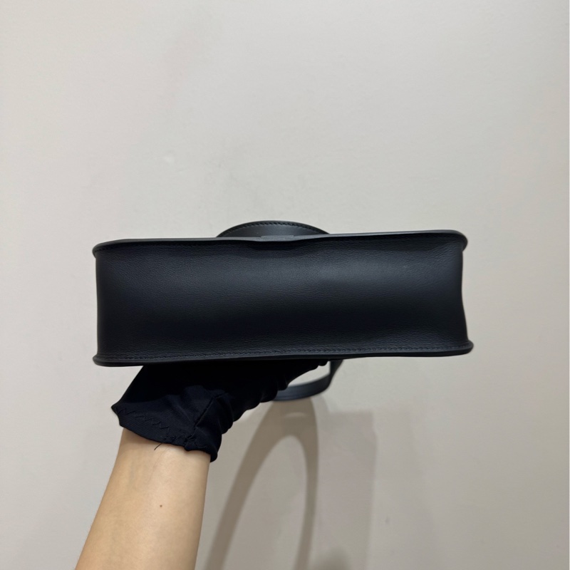 Hermes 愛馬仕 halzan mini單肩 手提包 黑色銀扣手袋 斜挎包-6
