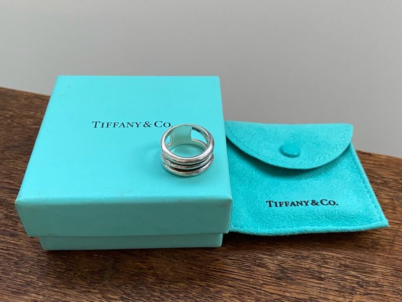 Tiffany & Co 三環純銀戒指-1