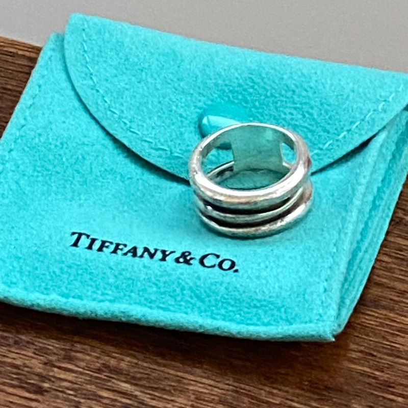 Tiffany & Co 三環純銀戒指-2