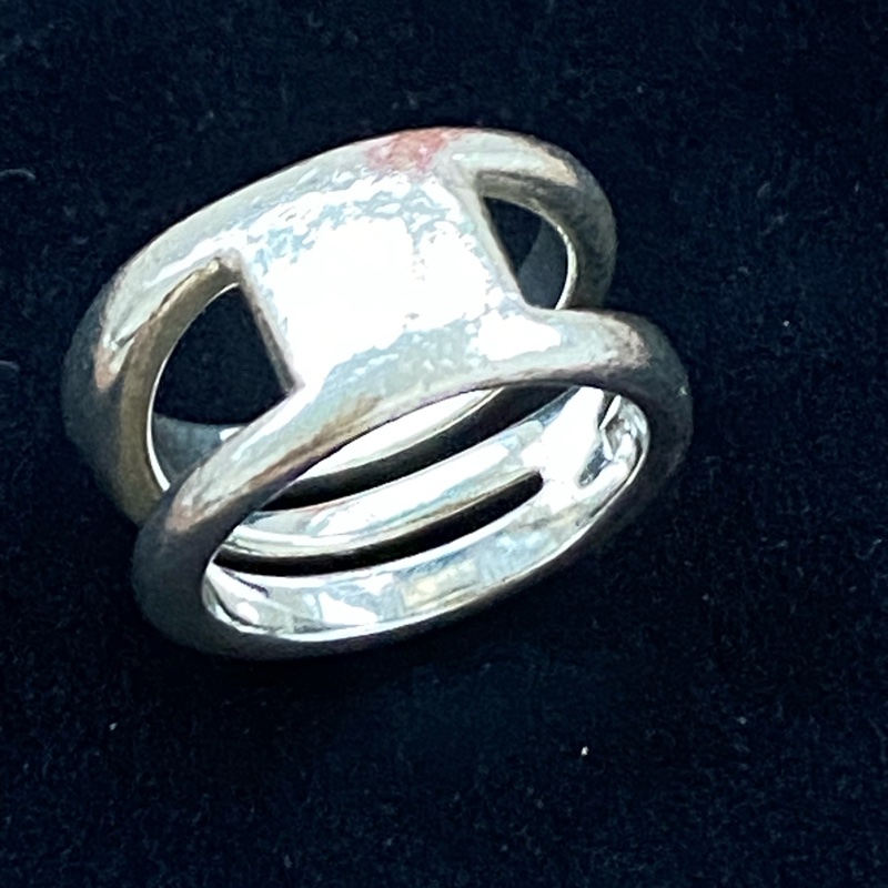 Tiffany & Co 三環純銀戒指-5