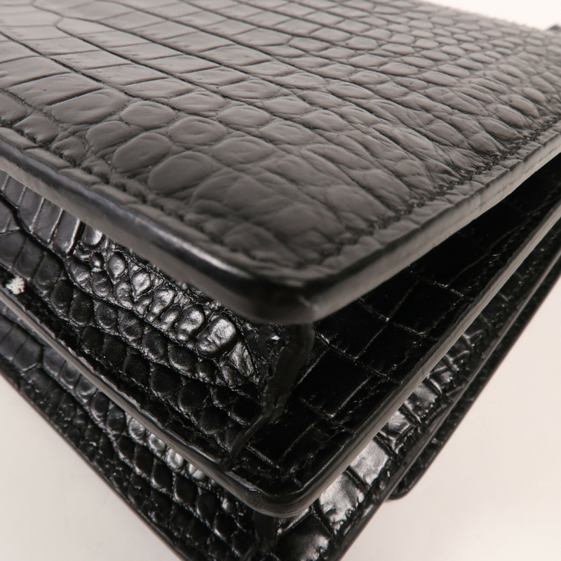 SAINT LAURENT 牛皮皮革Shoulder Bag銀扣肩背袋-13