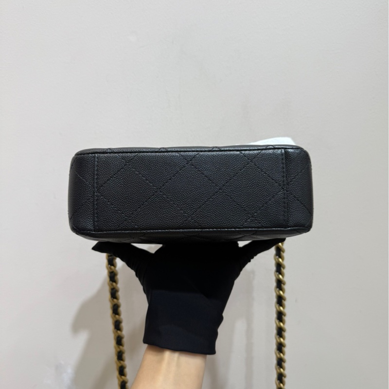 Chanel香奈兒 24s 31 Rue cambon 黑金 豆腐包 斜挎包手袋-4