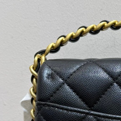 Chanel香奈兒 24s 31 Rue cambon 黑金 豆腐包 斜挎包手袋-6