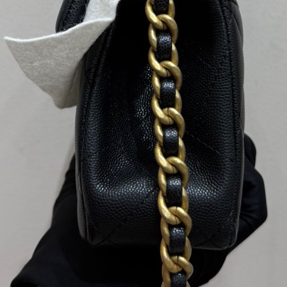 Chanel香奈兒 24s 31 Rue cambon 黑金 豆腐包 斜挎包手袋-7