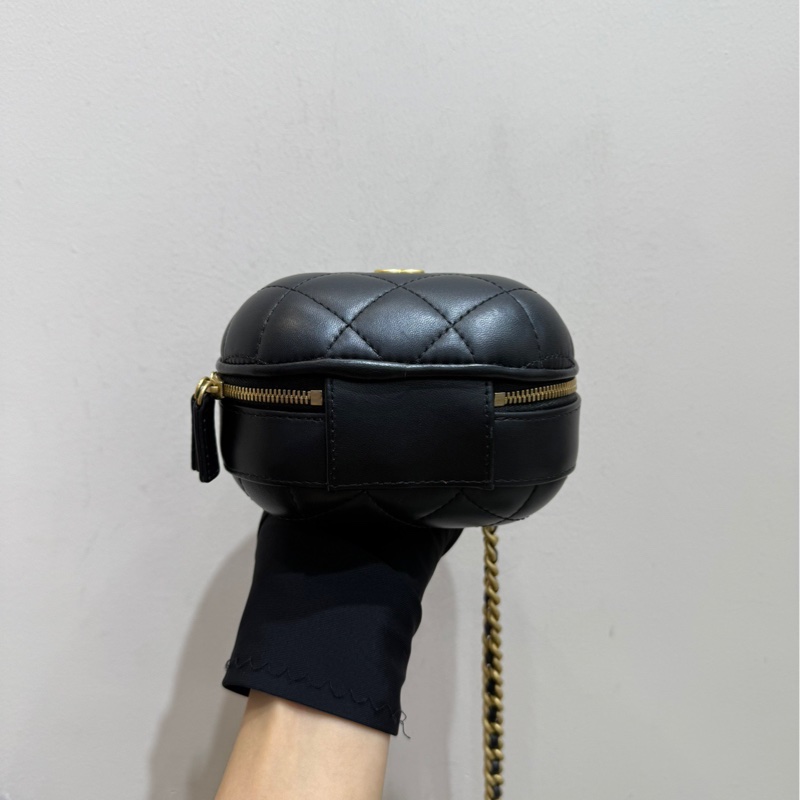 Chanel 香奈兒 22P黑色金扣羊皮 膠囊小號鏈條包斜挎包 手袋-5