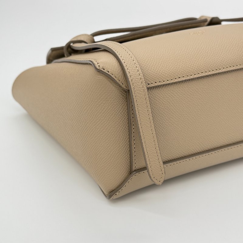 CELINE 思琳 奶茶色 駝色 小牛皮 BELT NANO 手袋 鯰魚包 防塵袋-4