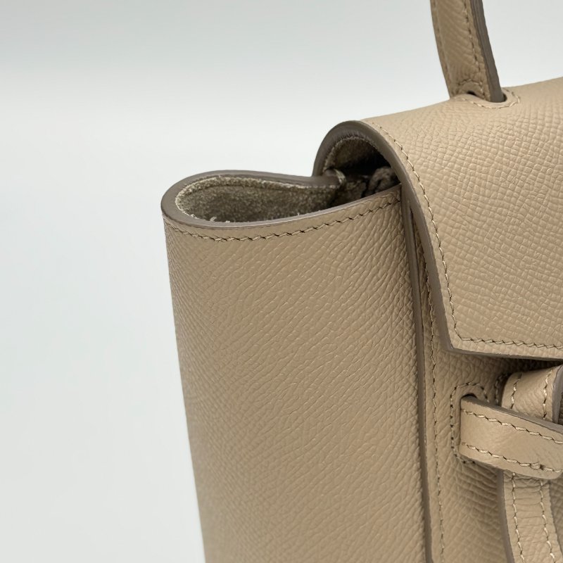 CELINE 思琳 奶茶色 駝色 小牛皮 BELT NANO 手袋 鯰魚包 防塵袋-7