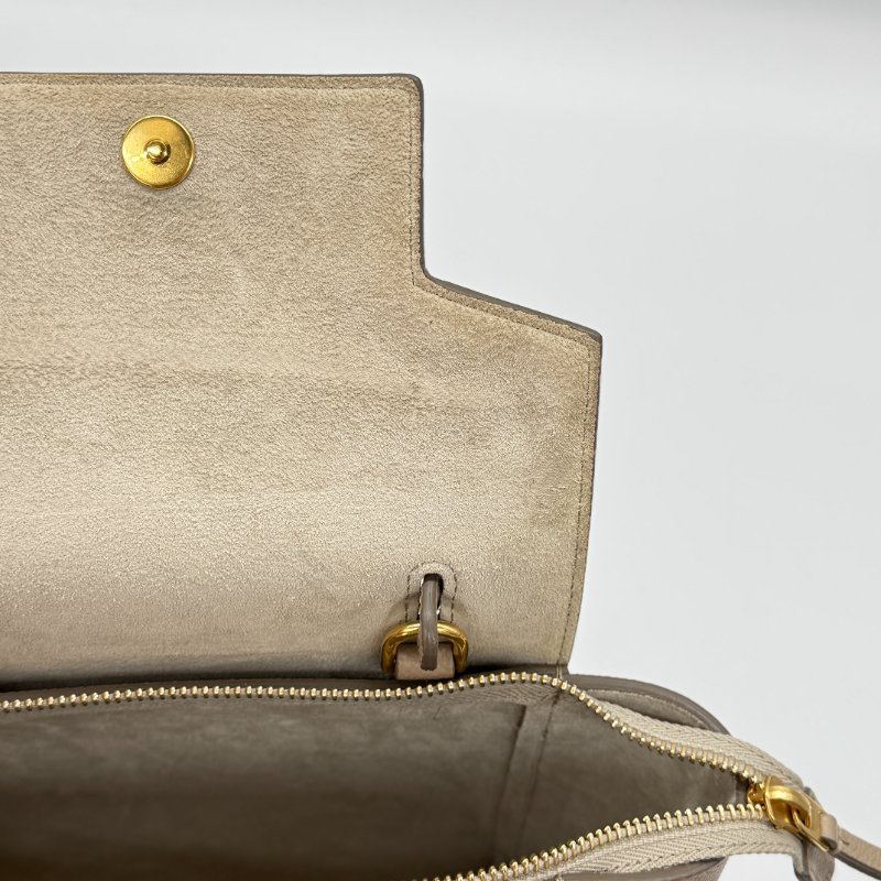 CELINE 思琳 奶茶色 駝色 小牛皮 BELT NANO 手袋 鯰魚包 防塵袋-12