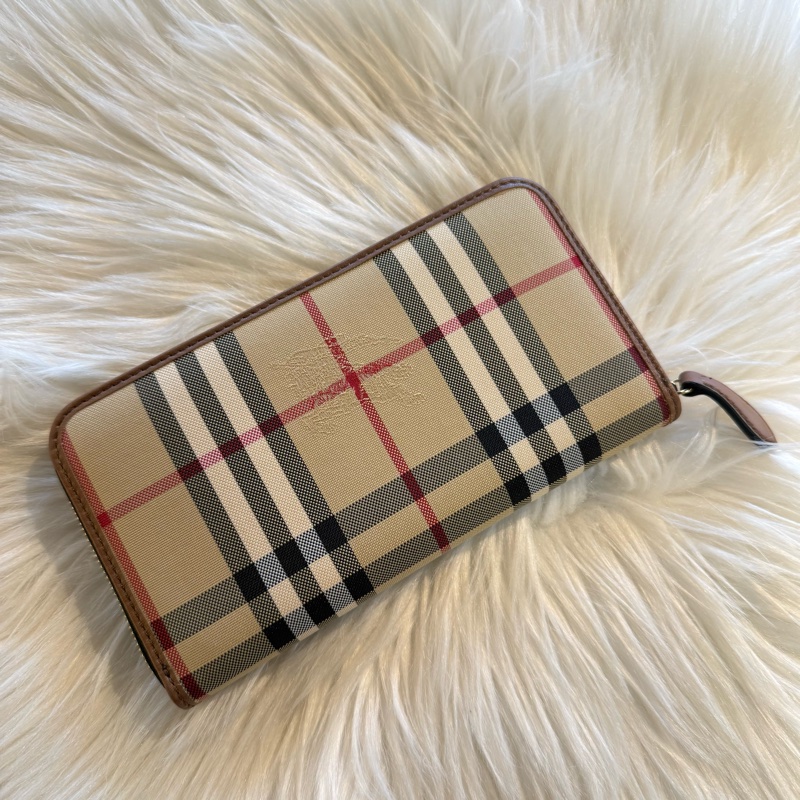 BURBERRY 經典英倫格紋長夾-1