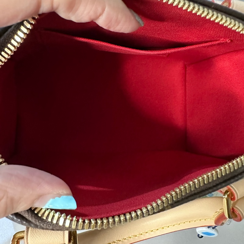 (限時降價)LV 老花粉肩帶 Speedy20波士頓包 手提單肩斜挎包-4