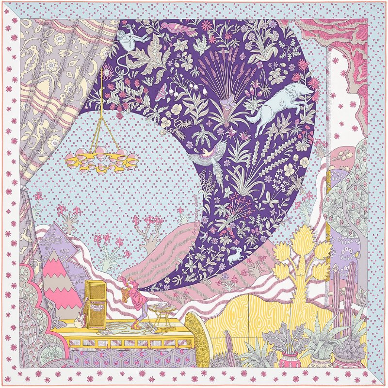 【全新品♥️】HERMES 愛馬仕 紫羅蘭 仲夏夜之夢 絲巾 方巾 90cm Le Premier Chant-0