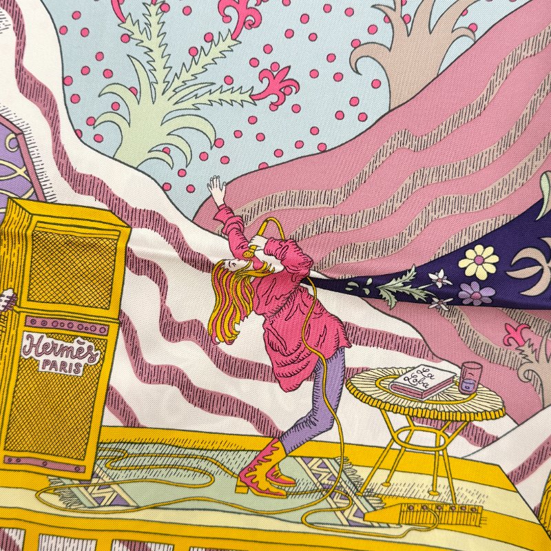 【全新品♥️】HERMES 愛馬仕 紫羅蘭 仲夏夜之夢 絲巾 方巾 90cm Le Premier Chant-3