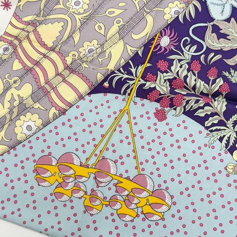【全新品♥️】HERMES 愛馬仕 紫羅蘭 仲夏夜之夢 絲巾 方巾 90cm Le Premier Chant-6