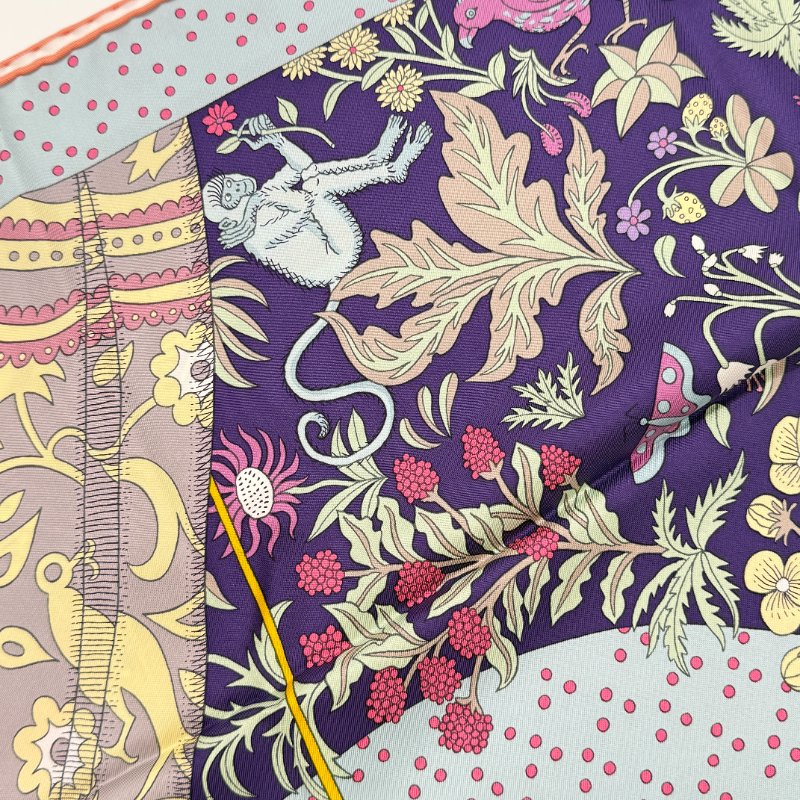 【全新品♥️】HERMES 愛馬仕 紫羅蘭 仲夏夜之夢 絲巾 方巾 90cm Le Premier Chant-7