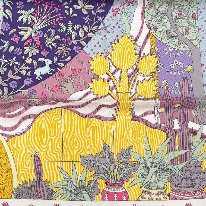 【全新品♥️】HERMES 愛馬仕 紫羅蘭 仲夏夜之夢 絲巾 方巾 90cm Le Premier Chant-8