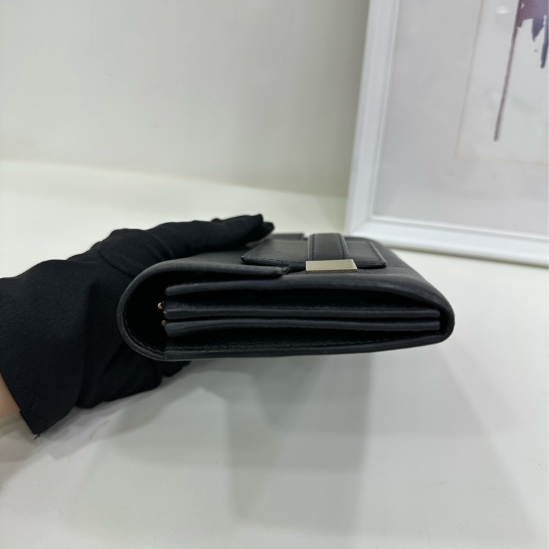 Delvaux德爾沃 mademe 黑色長版錢包 尺寸19×10cm-2