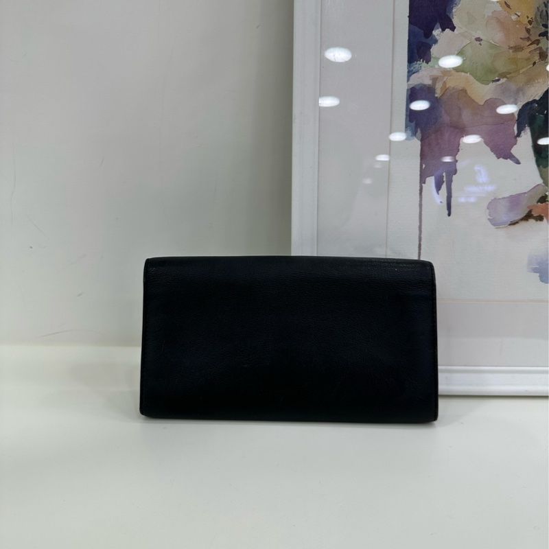 Delvaux德爾沃 mademe 黑色長版錢包 尺寸19×10cm-4