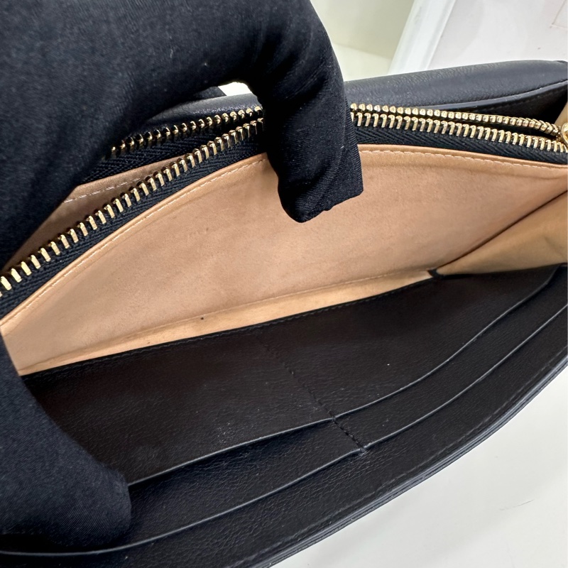 Delvaux德爾沃 mademe 黑色長版錢包 尺寸19×10cm-10