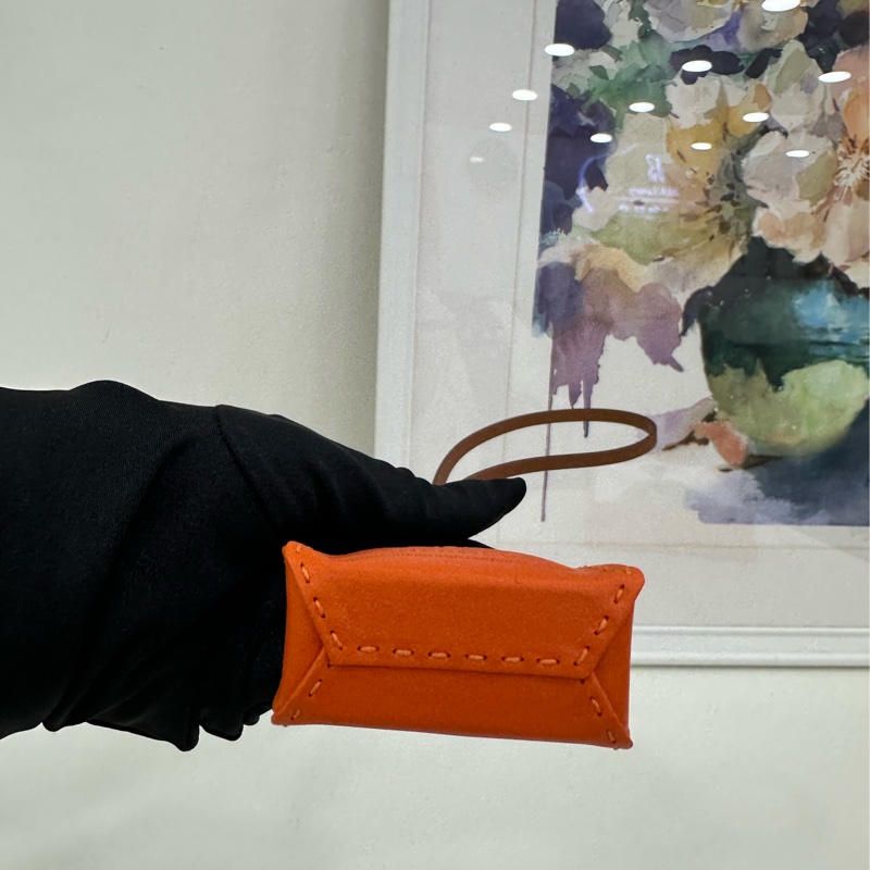 HERMES 愛馬仕 小福袋吊飾 包掛 D刻 閒置-3