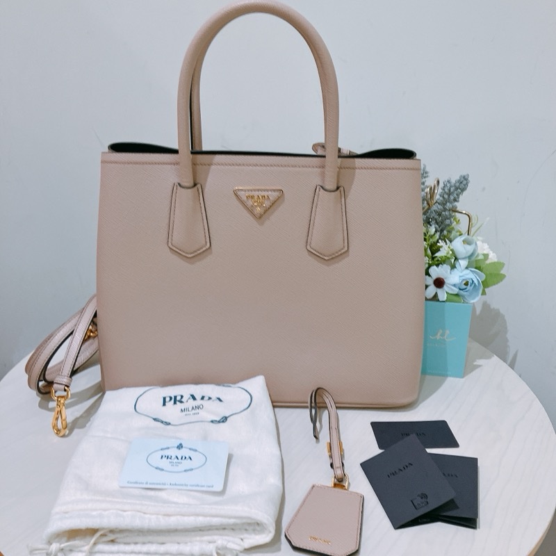 TK1807 Prada 普拉達淡粉色兩用單肩/手提包Saffiano Cuir Shoulder Bag Calfskin-55