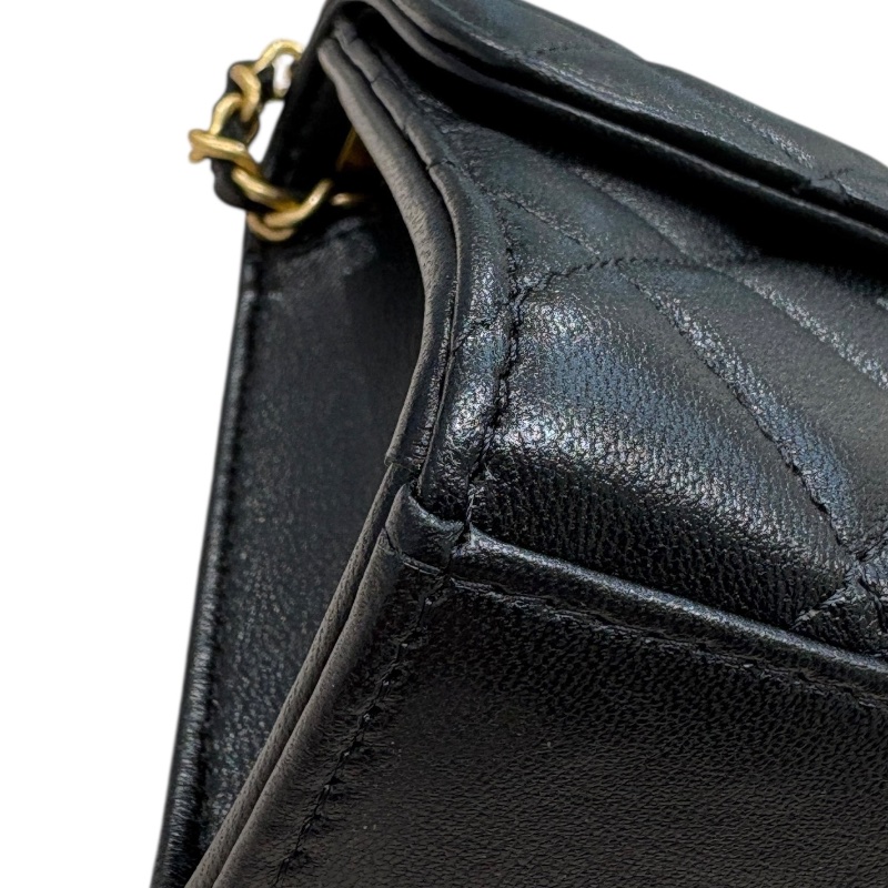 CHANEL 香奈兒 珐瑯手提/肩背包 皮革 黑色 金釦-5