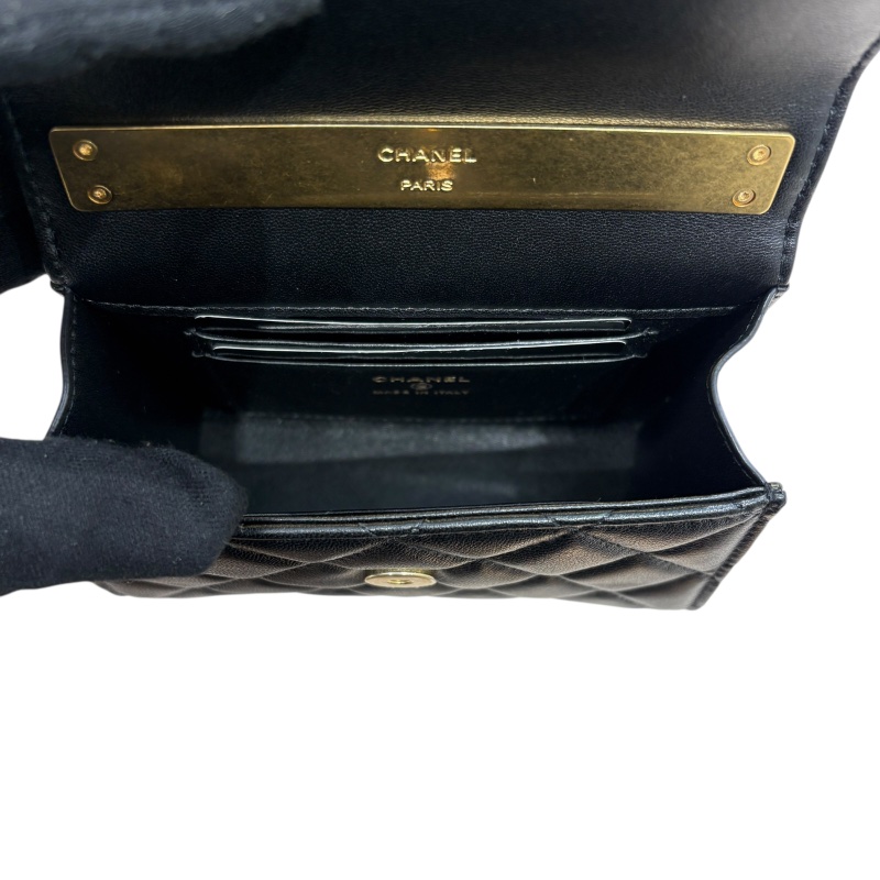 CHANEL 香奈兒 珐瑯手提/肩背包 皮革 黑色 金釦-12