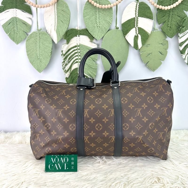 閑置品🌟LV KeepAll 45 老花拼黑色 手提單肩斜肩包-4