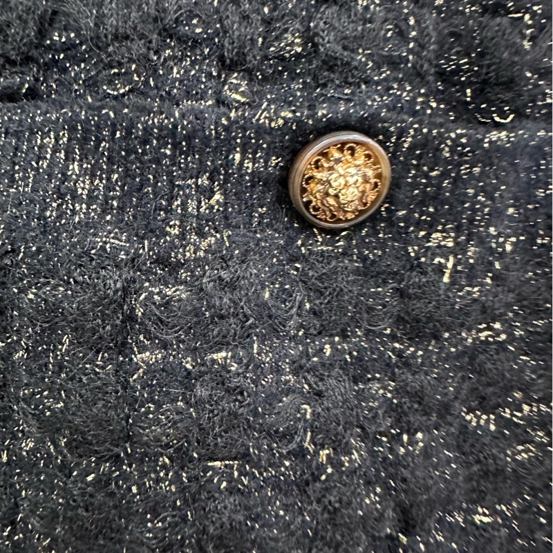 Chanel 黑色細閃針織半裙 38碼-4