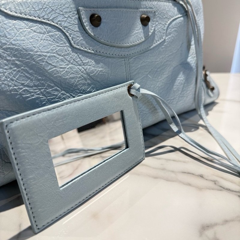 巴黎世家 work 機車包 包包藍-4