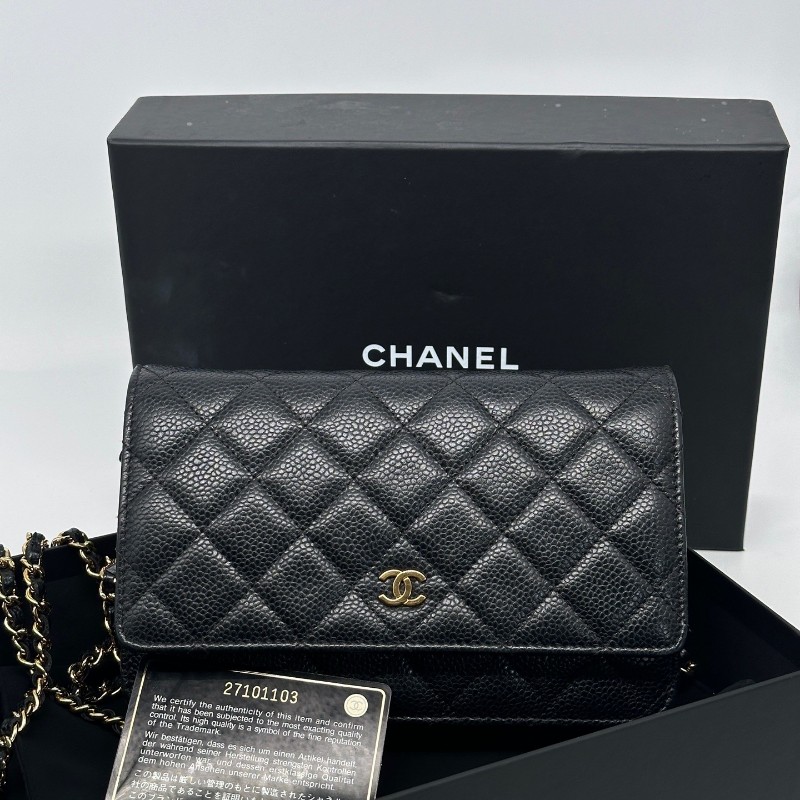 CHANEL香奈兒 WOC 小牛皮發財包 27開 斜背包肩背包-0