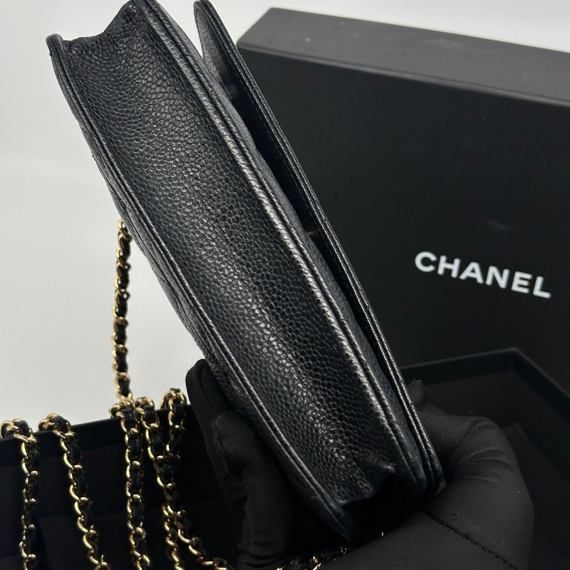 CHANEL香奈兒 WOC 小牛皮發財包 27開 斜背包肩背包-4