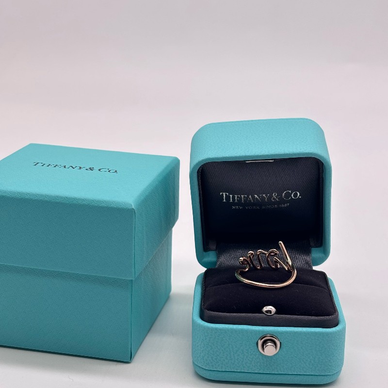 極新🉑送禮 25年購鉦❤️TIFFANY & CO.蒂芙尼 love系列 18K金戒指 玫瑰金色 戒圍53-2