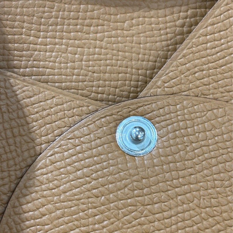 HERMES BASTIA EPSOM 焦糖色 麥穗金 大地色 牛皮 方型錢包 零錢包 硬幣包 零錢袋-12