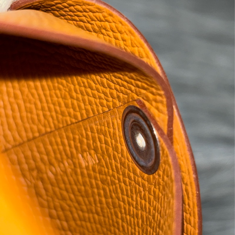 HERMES BASTIA EPSOM 焦糖色 麥穗金 大地色 牛皮 方型錢包 零錢包 硬幣包 零錢袋-15