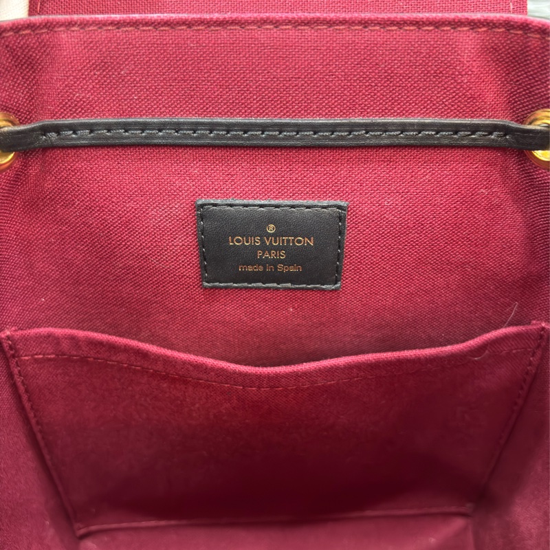 LV M45516 MONTSOURIS BB 黑 荔枝皮 原花 字紋 後背包 手提包 背包 肩背包 斜背包-32