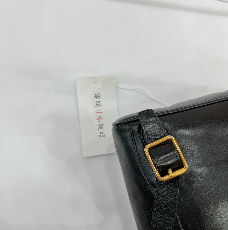 莉亞精品♡Gucci 竹節後背包 黑色 二手美包-10