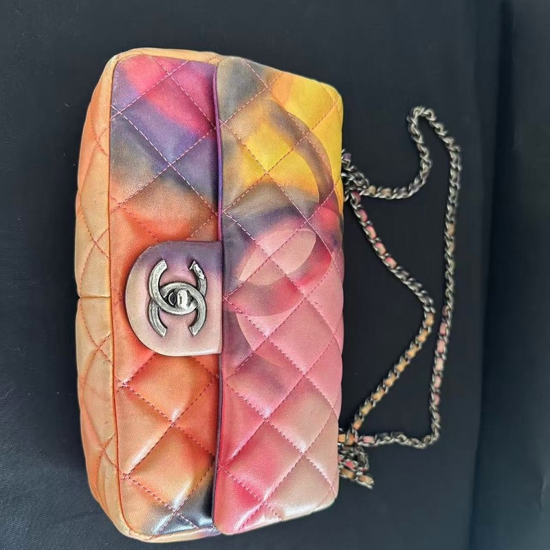 Chanel 香奈兒 限量款塗鴉暈染CF mini 20開 肩背包-0