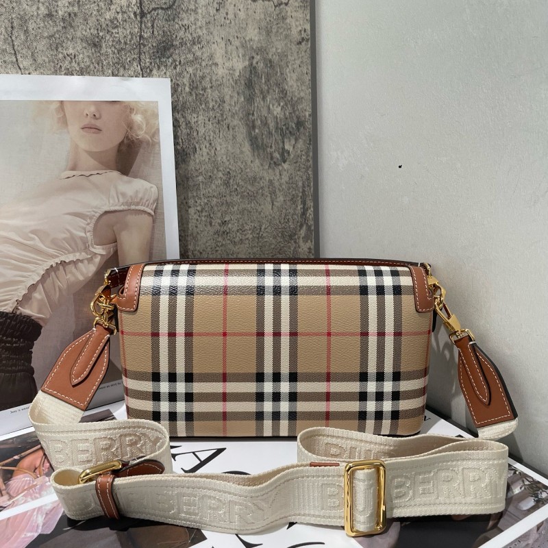 Burberry 新款復古格紋小包 手提包 肩背包 24*13.5 cm-3