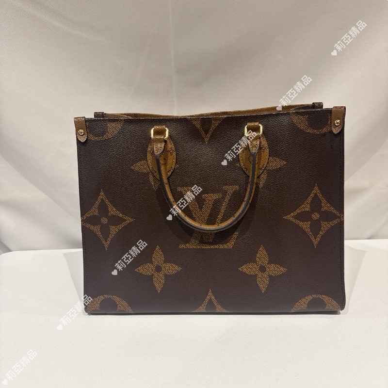 莉亞精品♡LV on the go MM 經典雙面老花 近新美包-7