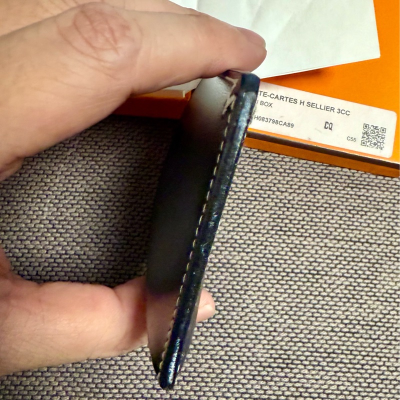 Hermes 超美 box皮 黑色 卡夾 (新品) (5人追蹤)-6