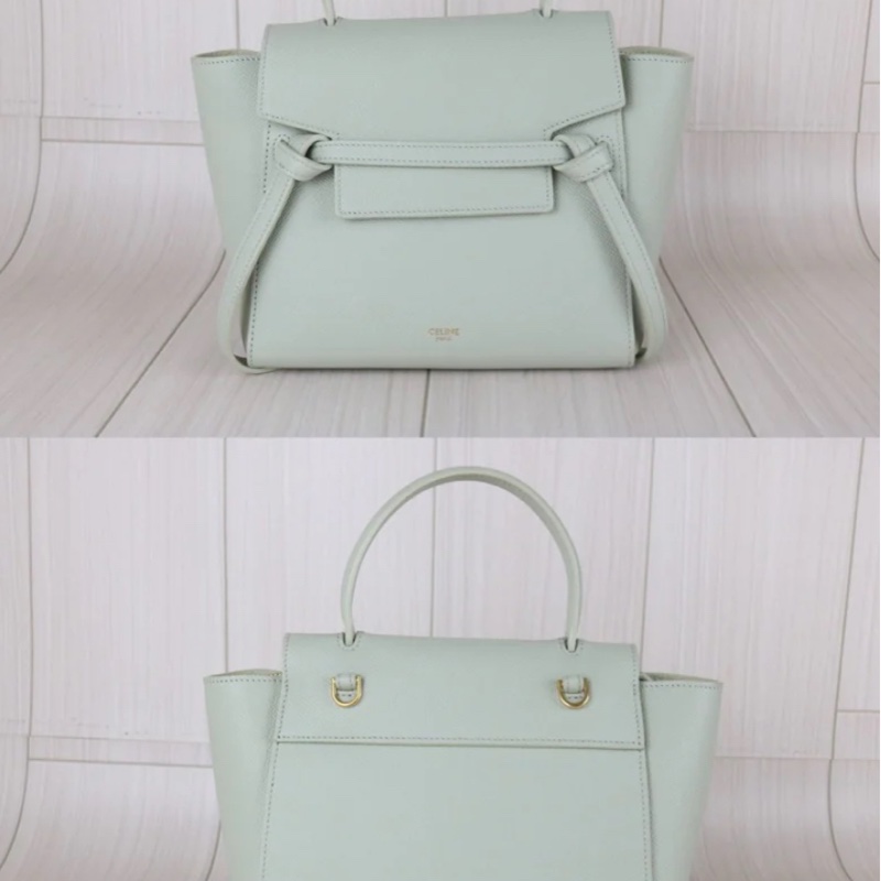 「JL精品代購」97新 Celine 水綠色 鯰魚包 nano-1
